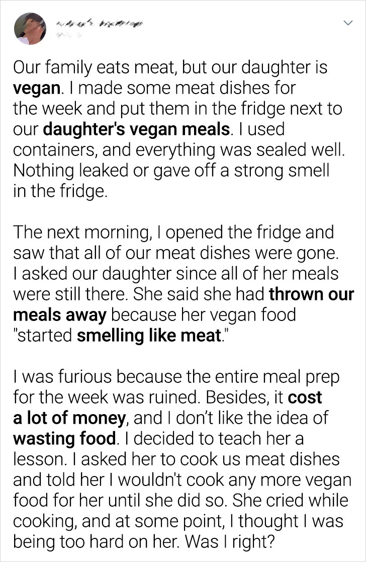 Navigating Family Food Conflicts: I Asked My Vegan Daughter to Prepare a Meat-Based Meal